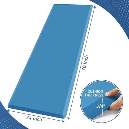 0.8" Thick Kitchen Mat Cushioned Anti Fatigue Rug Comfort Floor Mats (Green / 70"L x 24"W x 0.8"Th)