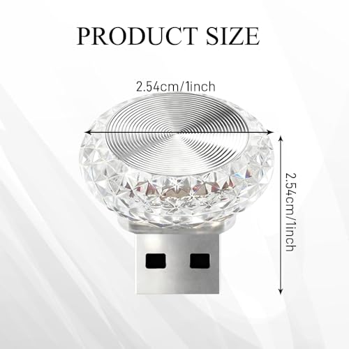 4PCS USB LED Car Interior Atmosphere Lamp (Multicolor Quick Flash)