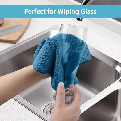 50PK Microfiber Cleaning Cloth (Navy Blue)