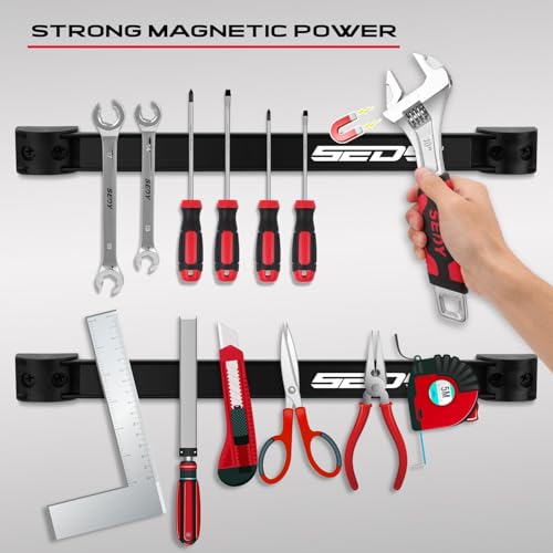 Magnetic Tool Holder Storage Organizer (7-Piece Magnetic Tool Strips)