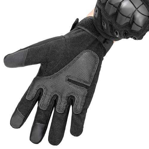 Black Touchscreen Tactical Gloves for Outdoor Protection Gloves (Black / X-Large)