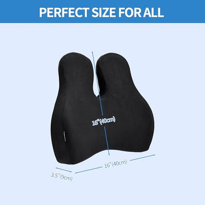 Lumbar Support Pillow for Office Chair (Black-gel / Standart)