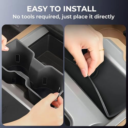 Cup Holder Insert & Wireless Charging Protective Mat for Land Rover Defender 90 (Cup Holder for 2025-2026 Defender 90/110/130)