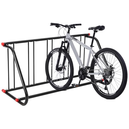Commercial Grid Bike Rack for 5 Bikes (Black 5 Bike/Single Sided)