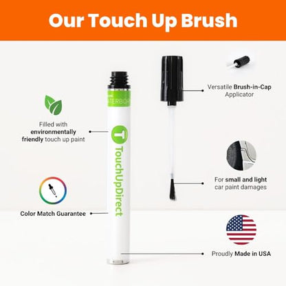 6V7 Army Dark Green Compatible with Toyota Exact Match Touch Up Paint Brush (Brush - Preferred Kit / Army/Dark Green)