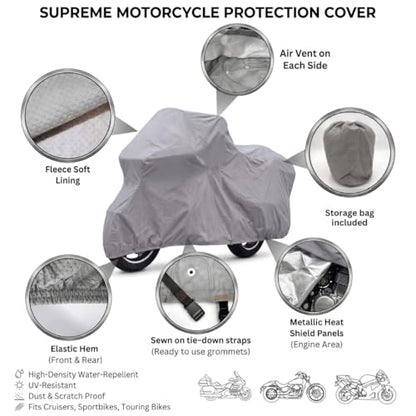 Supreme Motorcycle Storage Cover (Fits up to 120"L)