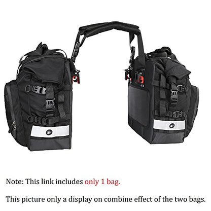 Motorcycle Saddlebag Waterproof Motor Luggage Pack Quick Release Motorbike Side Bag 20L Fits Most Adventure and Sports Bike Motorcycle Racks (Black 20L / Black 20L)