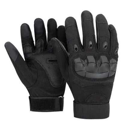 Black Touchscreen Tactical Gloves for Outdoor Protection Gloves (Black / X-Large)