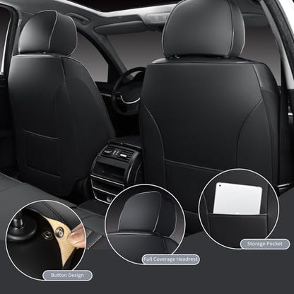 Leather Seat Covers (Full Black/Full Set)