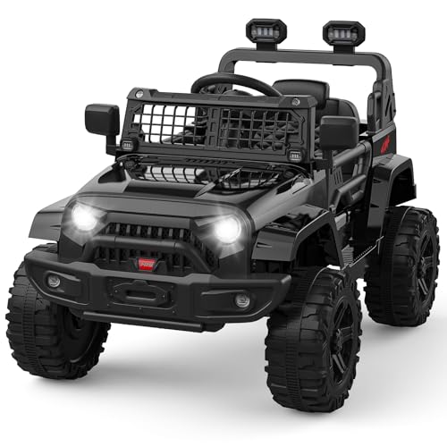12V Kids Electric Ride On Truck Car w (Black)