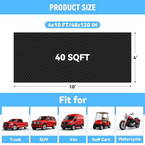 4x10 FT Garage Floor Mat (4x10 FT / Black)