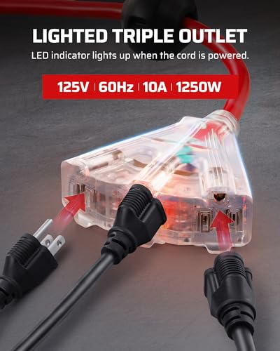 75FT Extension Cord Reel (Red)