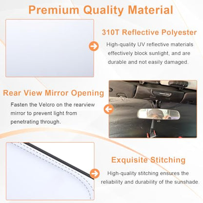 Windshield Sun Shade for Jeep Wrangler JK 2007 (for Wrangler JK 2007-2018)