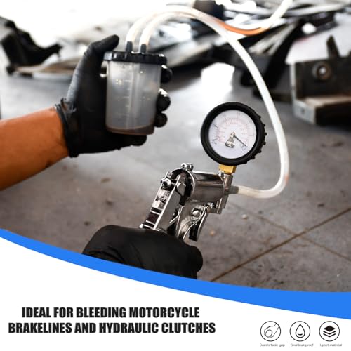 Hand Vacuum Pump Brake Bleeder Kit (Silver)