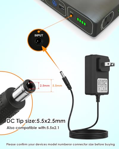 14V Charger for Halo Bolt Car Jump Starter Compatible with Halo Bolt 57720