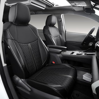 Custom Sienna Seat Covers for 2021 (Black Luxe / 8-Seat)