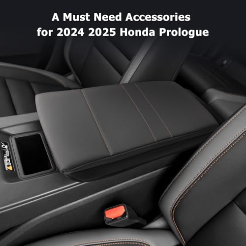 2024 2025 Prologue Center Console Cover Compatible with 2024 2025 Honda Prologue Accessories 2025 Prologue EX (2024 2025 Prologue Thick Black)