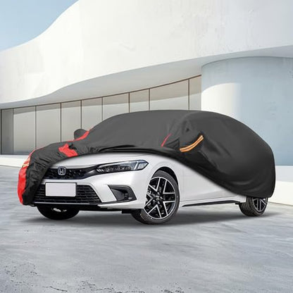 Waterproof All Weather Full Exterior Cover Rain Snow UV Protection Cover (Custom Fit Toyota Corolla, Honda Civic / 5 Custom Car Cover)