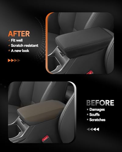 for 2025 2026 Kia K4 Center Console Cover Armrest Box Cover for K4 (Kia K4 2025+ Thin Black Leather)