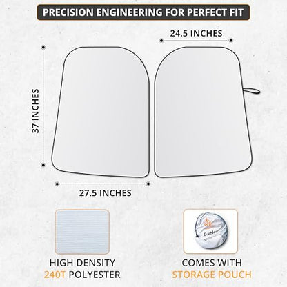 Tesla Windshield Sun Shade for Model 3 (Custom Size - Tesla Model-3 & Model-Y)