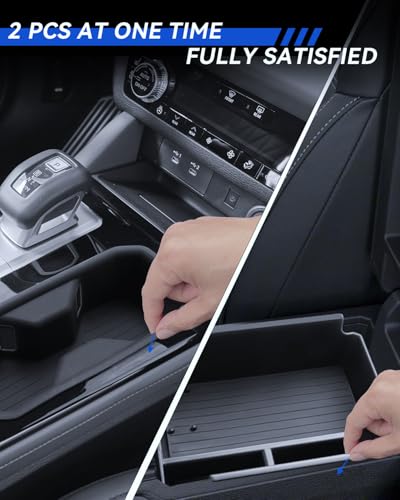 for Outlander Center Console Organizer 2025 Outlander Accessories 2 Pcs Set with Center Console Organizer + Silicone Cup Holder Durable [NOT for 2025 Outlander PHEV&Sport] (for 2025 Mitsubishi Outlander)