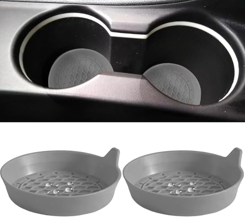2 PCS Car Cup Coasters (Grey*2pcs / No Diamonds)