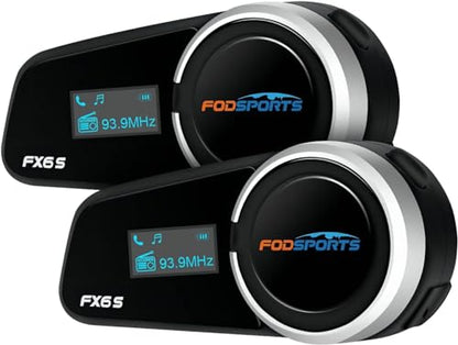 FX6S Bluetooth Motorcycle Headset (FX6S 2PC)