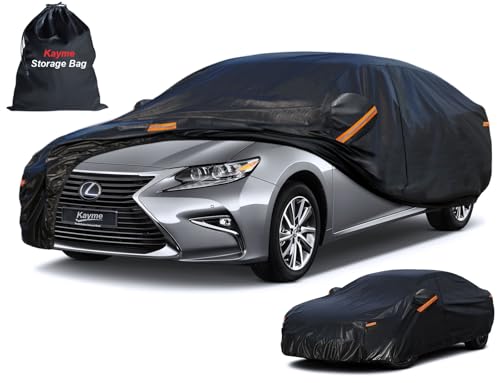 7 Layers Waterproof Car Cover for Lexus ES 300 330 350 2015 (PE-Black / Custom Fit Lexus ES)
