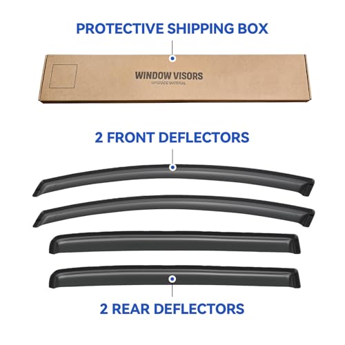 Window Visors Rain Guards for 2012 (2012-2018 Toyota Yaris Hatchback)