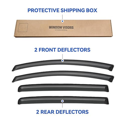 Window Visors Rain Guards for 2012 (2012-2018 Toyota Yaris Hatchback)