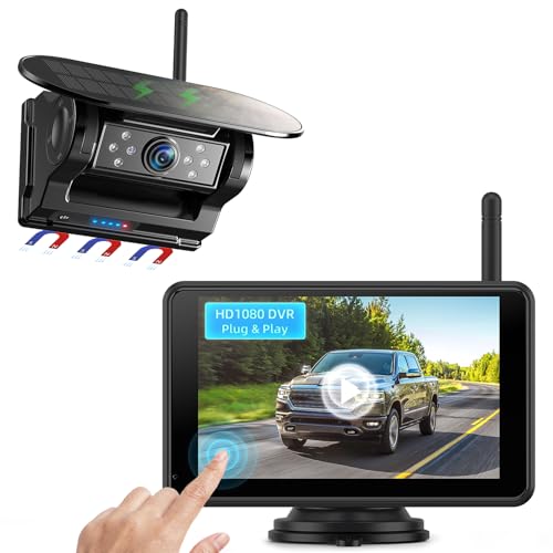Magnetic Solar Wireless Backup Camera (Black)
