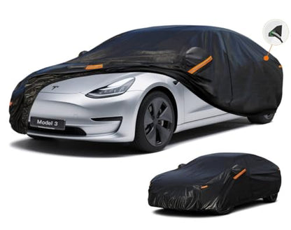7 Layers Car Cover Custom Fit for (PE-Black / Custom Fit Tesla Model 3)