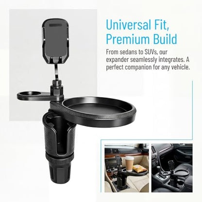 Car Cup Holder Tray (Black)