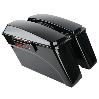 Motorcycle Saddlebags Hard Saddlebags For Harley Touring 1993 (Vivid Black W/ Black Latches / Standard)