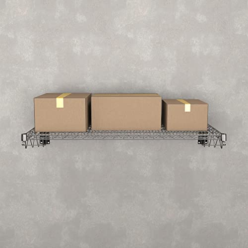24" x 48" Chrome Wire Wall Mount Shelf (Chrome / 24" x 48")