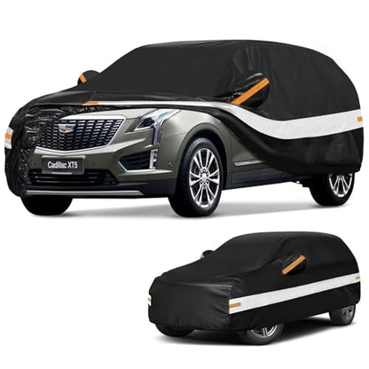 10 Layers SUV Car Cover Custom Fit for Cadillac XT5 (Black Gray / Custom Fit for Cadillac XT5/SRX)