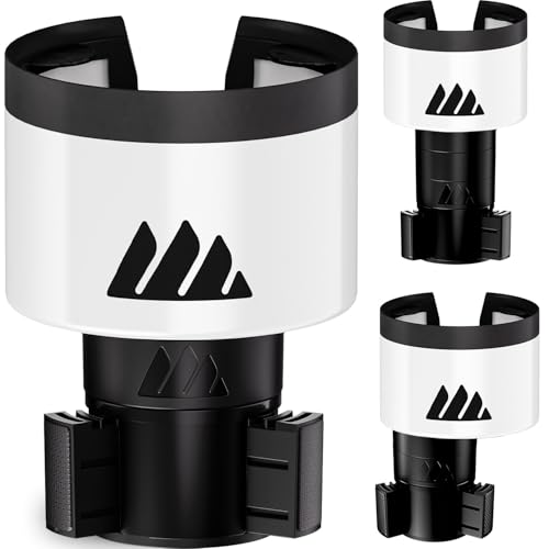 Ultimate Car Cup Holder Expander with Adjustable Base (White / 1pack)
