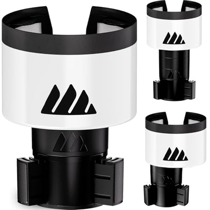 Ultimate Car Cup Holder Expander with Adjustable Base (White / 1pack)