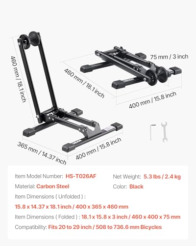 Bike Rack Fits 20 to 27 Inch Mountain & Road Bikes (1 Bike Rack)
