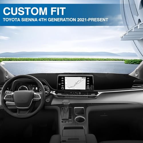 Black Dash Cover for Toyota Sienna 2021 (Sienna 21-26(black))