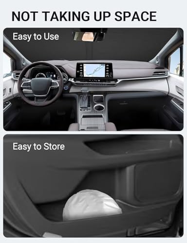Custom Fit Car Windshield Sun Shade for 2021 (Sienna Mini Van 2021-2026)