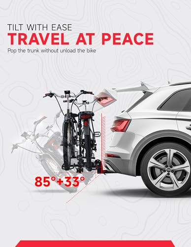 Young Bike Rack Hitch for Car (2-BIKE RACK 200 LBS PLATFORM STYLE)