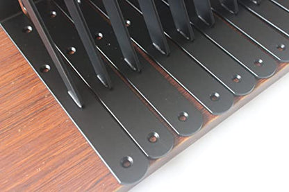 4 Pack L10 x H 8" Black Heavy Duty Shelf Brackets with Screws Metal Shelf Brackets Shelf Support Angle Brackets for Shelves L Brackets Heavy Duty Floating Shelf (4 Pack-Black / 10''x8'')