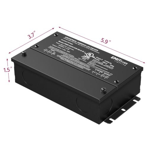 30W 24V 5-in-1 Dimmable LED Driver,AC 110-277V to DC Power Supply (24V 30W)