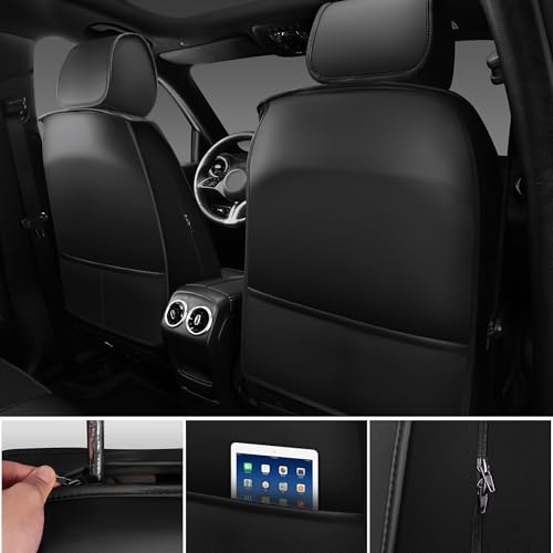 Nappa Leather Car Seat Covers Front Seats (Black / Front Seats)