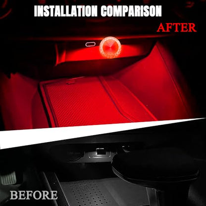 4PCS USB LED Car Interior Atmosphere Lamp (Red)