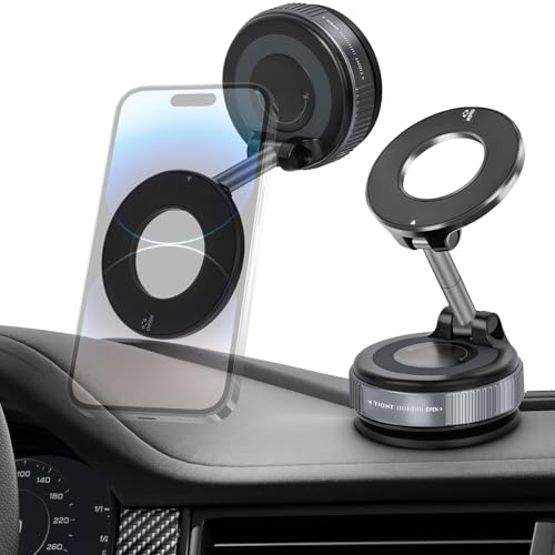 Magnetic Phone Holder for Car (Silver Black)