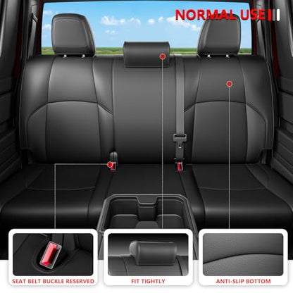 Seat Covers Compatible with 2024 (Full Set,Black / Compatible with 24-26 Tacoma)