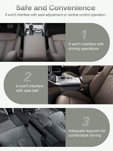 Premium Leather Car Seat Gap Filler Organizer (01 Black, 1 Pack)