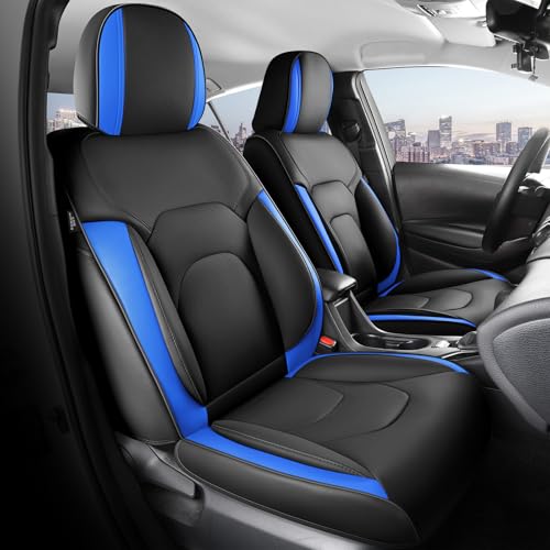 Car Seat Covers Full Set (Black Blue / 5 Pcs Full Set)